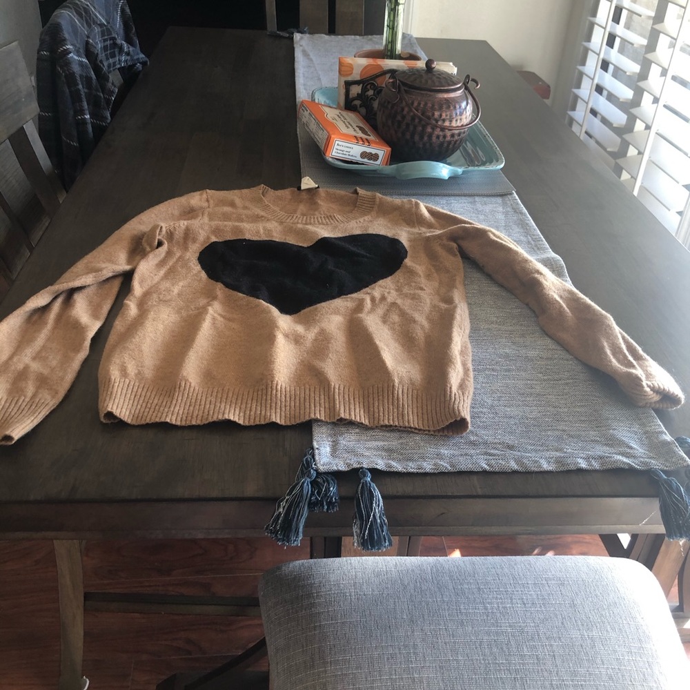 J Crew heart sweater